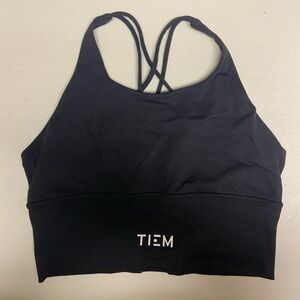 TIEM Black Strappy Sports Bra